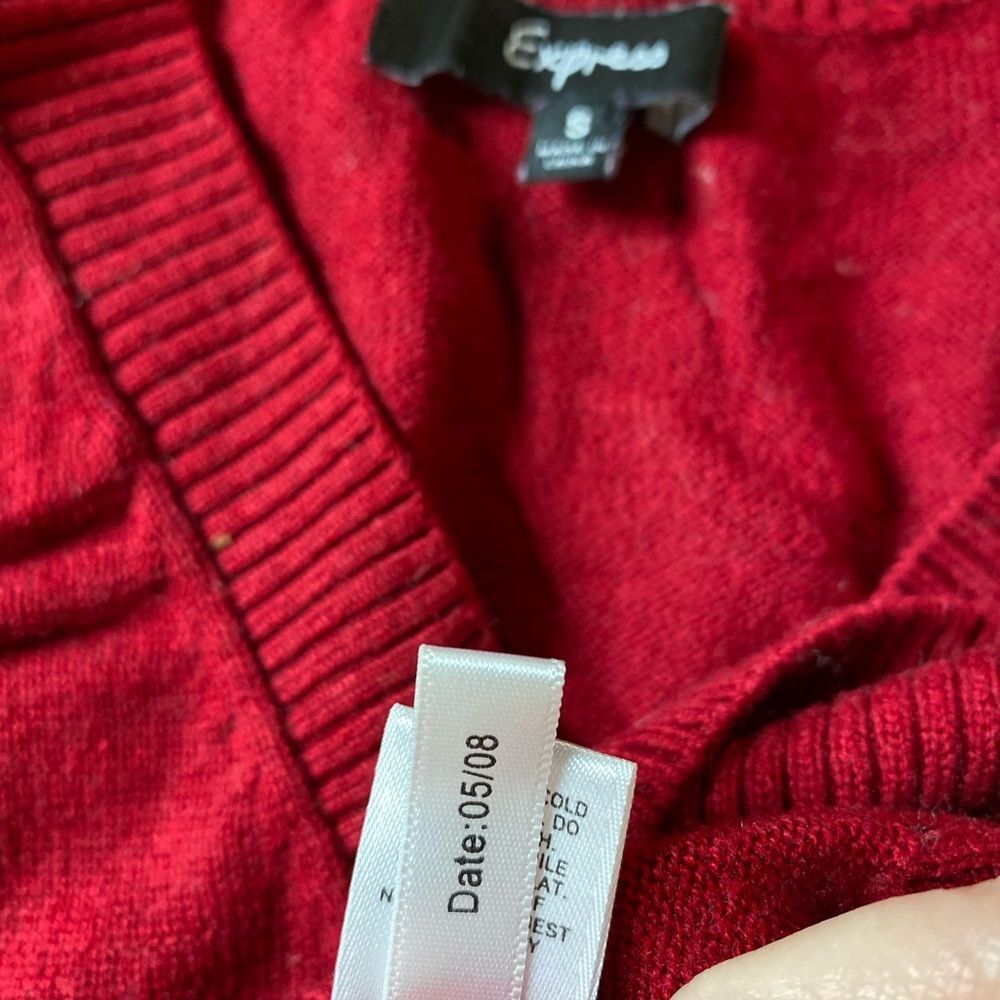 Express Small Maroon Sweater - Picture 8 of 8